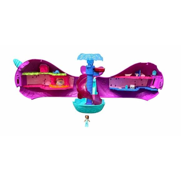Mattel Other - Polly Pocket Sparkle Cove Adventure Narwhal Cruise Ship Playet W/ One Figure